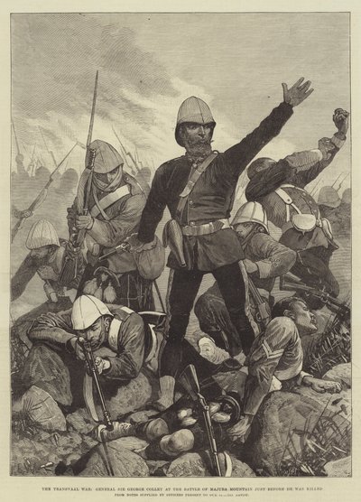 La guerre du Transvaal, le général Sir George Colley à la bataille de Majuba Mountain juste avant d